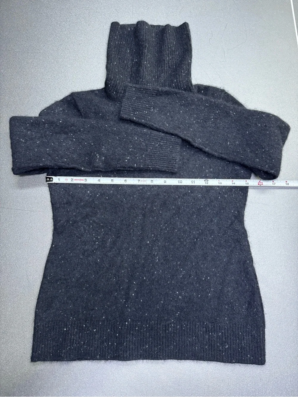 Aqua Black Speckled Turtleneck Sweater